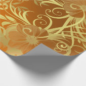 bloem-, bloesem- en sestief patroon cadeaupapier (Hoek)