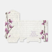  bloem bloesem, witte bruiloft bedankdoosjes (Uitgevouwen)