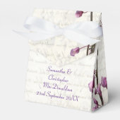  bloem bloesem, witte bruiloft bedankdoosjes (Voorkant Zijde)