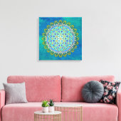 bloem -  bloesems 1 canvas afdruk (Insitu (Woonkamer))
