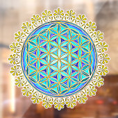 bloem -  bloesems 1 raamsticker (Vel 2)