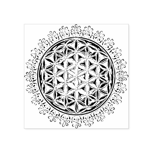 bloem -  bloesems 1 rubberstempel (Afrduk)