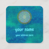 bloem -  bloesems 1 vierkante visitekaartje (Achterkant)