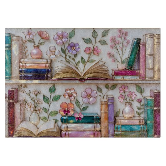 Bloem Boekenplank Glas Snijplank (Voorkant)