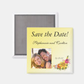 Bloem Boeket bruiloft aankondiging magneet (Voorkant / Achterkant)