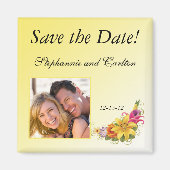 Bloem Boeket bruiloft aankondiging magneet (Voorkant)