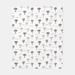 Bloem Boeket Fleece Deken