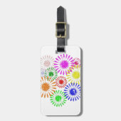 Bloem Boeket in Distressed Stijl Bagagelabel (Voorkant verticaal)