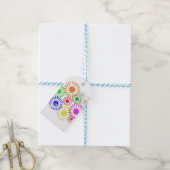 Bloem Boeket in Distressed Stijl Cadeaulabel (Met Touw)