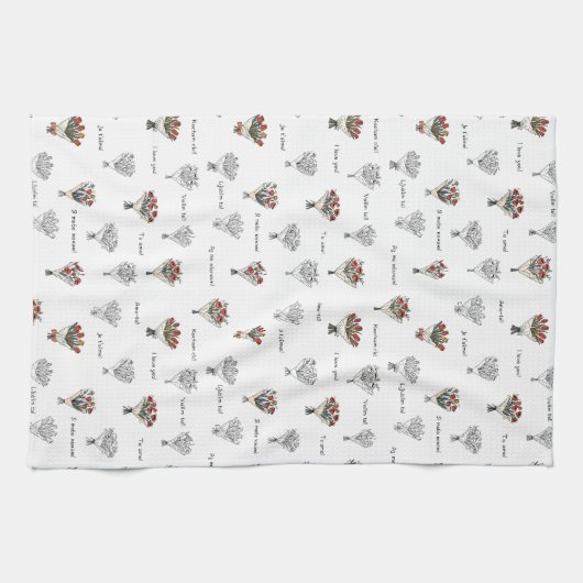 Bloem Boeket Keuken Handdoeken (Horizontaal)