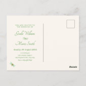 Bloem boeket vogel bruiloft briefkaart (Achterkant)