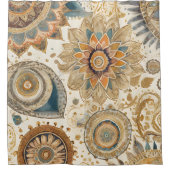 Bloem Boho douchegordijn (Voorkant)