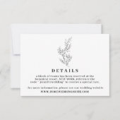 Bloem Boho Heldere herfsttrouw Details Kaart (Voorkant)