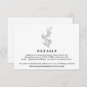 Bloem Boho Heldere herfsttrouw Details Kaart (Voorkant / Achterkant)