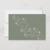 Bloem Boho salie beige Indie trouwt bedankt Kaart (Achterkant)