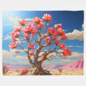 Bloem Boom Fleece Deken (Voorkant (Horizontaal))