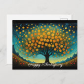 Bloem Boom Herfst Vriendendag Thanksgiving Ansicht Feestdagenkaart (Voorkant / Achterkant)