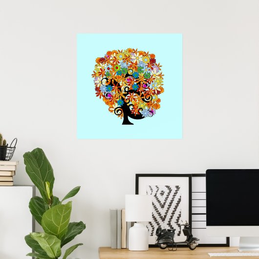 Bloem Boom Print (Thuiskantoor)