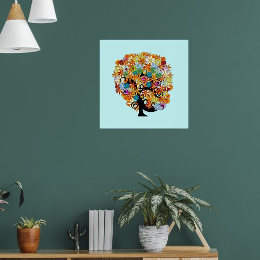 Bloem Boom Print (Woonkamer 1)