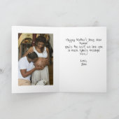 Bloem borduurwerk moederdag met mooi gezicht kaart (Binnen)