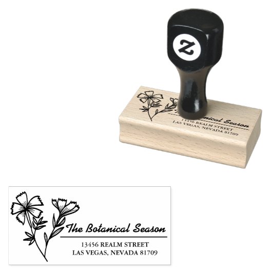 Bloem Botanica Rubberstempel (Gestempeld)