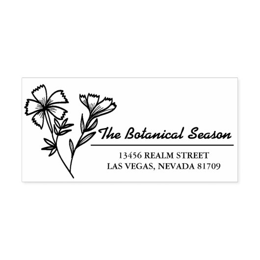 Bloem Botanica Rubberstempel (Afrduk)