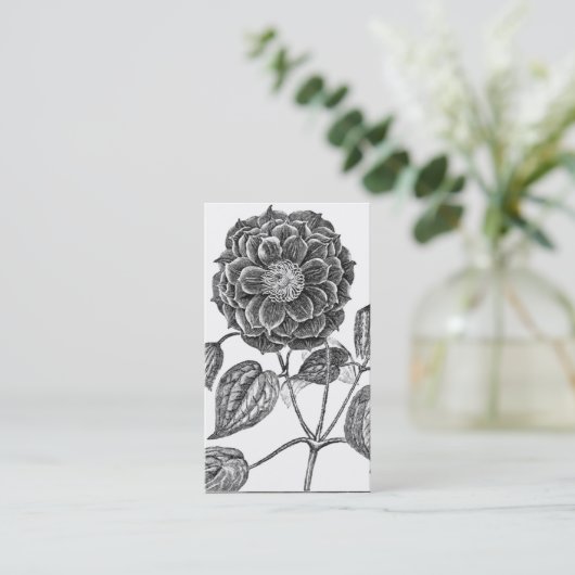 Bloem botanisch visitekaartje (Staand voorkant)