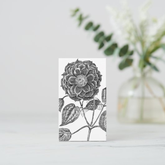 Bloem botanisch visitekaartje (Staand voorkant)