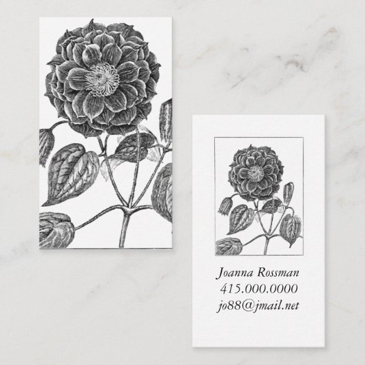 Bloem botanisch visitekaartje (Voorkant / Achterkant)