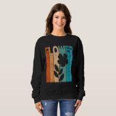 Bloem  Botanische Bloemen Liefhebber Retro Flori Trui (Voorkant volledig)