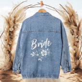Bloem Botanische bruid bruids cadeau Denim Jacket