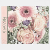 bloem, bouquet, floreel, mooi, decoratie, fl fleece deken (Voorkant (Horizontaal))