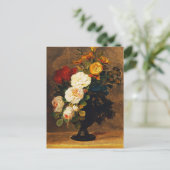 Bloem Bouquet in antiek vaas Briefkaart (Staand voorkant)