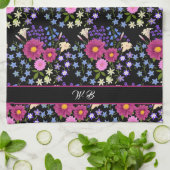 Bloem Bouquet Monogram Black Theedoek (Gevouwen)