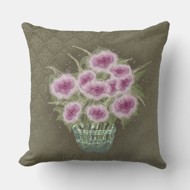 Bloem Bouquet - Pillow Kussen (Voorkant)