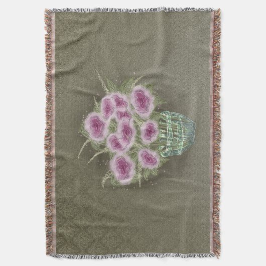 Bloem Bouquet - Throw Blanket Deken (Voorkant Verticaal)