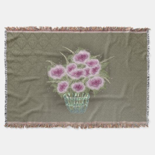Bloem Bouquet - Throw Blanket Deken (Voorkant)