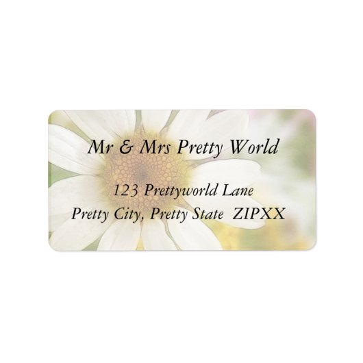 Bloem Bouquet - White Daisy Etiket (Voorkant)