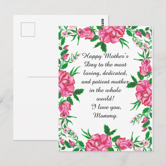 bloem briefkaart (Voorkant / Achterkant)