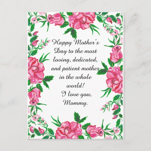 bloem briefkaart (Voorkant)