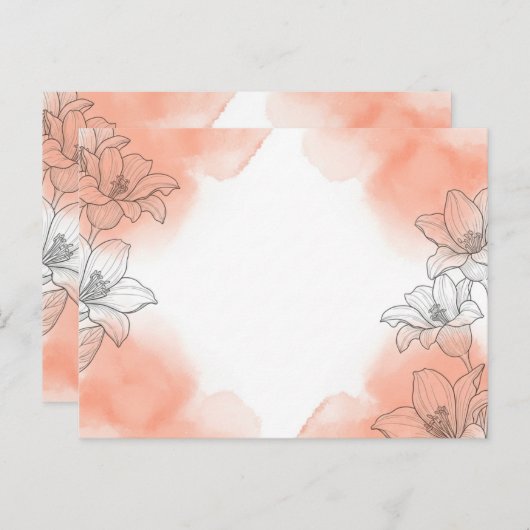 bloem briefkaart (Voorkant / Achterkant)