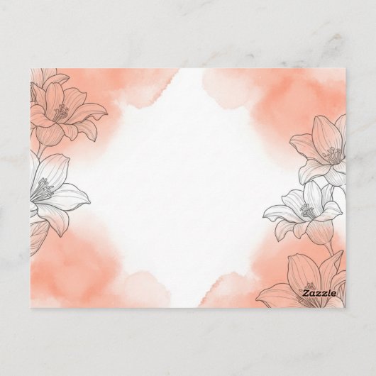 bloem briefkaart (Achterkant)