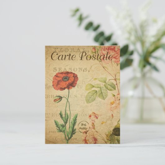  bloem briefkaart (Staand voorkant)