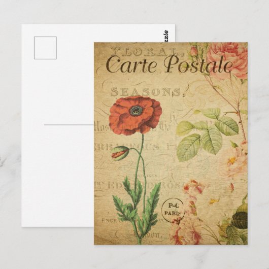  bloem briefkaart (Voorkant / Achterkant)