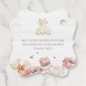 Bloem Bruid-tot-Bij Bruidsfeest Favor Etiketten (Achterkant)