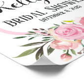 bloem bruidsfeest verwelkomingsbord poster (Hoek)