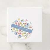 Bloem Bruiloft Cirkel Cadeautags Bedankjes Labels (In situ)