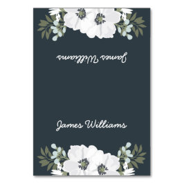 Bloem Bruiloft Plaats Zitkaarten Witte Bloemen Kaart