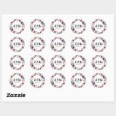Bloem bruiloft sticker (Vel)