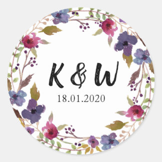 Bloem bruiloft sticker